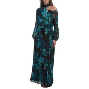 XSCAPE Long Sleeve Printed Gown